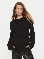 MICHAEL Michael Kors Sweter MF460YPF2G Czarny Relaxed Fit. Czarne swetry MICHAEL Michael Kors, s, bez wzorów, z wełny, bez ramiączek. Za 799.99 zł.
