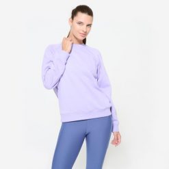 Bluza damska Domyos Gym & Pilates. Żółte bluzy DOMYOS, m, bez wzorów, z materiału, bez kaptura, na fitness i siłownię. W wyprzedaży za 49.99 zł.