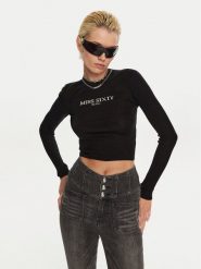 Miss Sixty Sweter 6L4RJ4340000 Czarny Slim Fit. Czarne swetry Miss Sixty, l, bez wzorów, z jedwabiu, bez ramiączek. Za 399.99 zł.