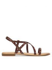 ONLY Shoes Sandały Onlmari-4 Pu Studs 15342339 Brązowy. Brązowe sandały ONLY SHOES, bez wzorów, ze skóry, bez obcasa, na płaskiej podeszwie, bez zapięcia. Za 89.99 zł.