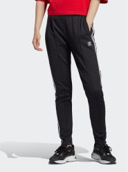 Adidas Spodnie dresowe adicolor IB5916 Czarny Slim Fit. Czarne spodnie dresowe adidas, bez wzorów, z bawełny. Za 139.99 zł.