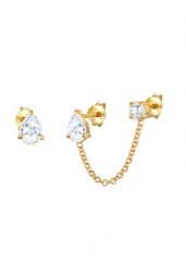 Elli Damskie filigranowe lśniące kryształy z cyrkonu 925 szt. srebra Kolczyki 1 ct. Kolczyki Elli, z cyrkonią, srebrne. Za 283.99 zł.