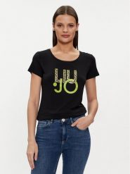 Liu Jo T-Shirt VA4227 JS360 Czarny Regular Fit. Czarne t-shirty Liu Jo, s, bez wzorów, z wiskozy, bez kołnierzyka, bez ramiączek. Za 179.99 zł.