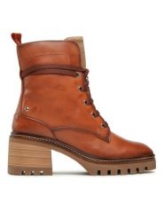 Pikolinos Botki W5D-8698C2 Brązowy. Brązowe botki Pikolinos, bez wzorów, ze skóry, bez obcasa, na słupku, bez zapięcia. Za 459.99 zł.