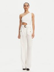 Versace Jeans Couture Kombinezon 78HAN000 Biały Regular Fit. Białe sukienki Versace Jeans Couture, bez wzorów, z jeansu, bez kołnierzyka, bez ramiączek. Za 2,289.00 zł.