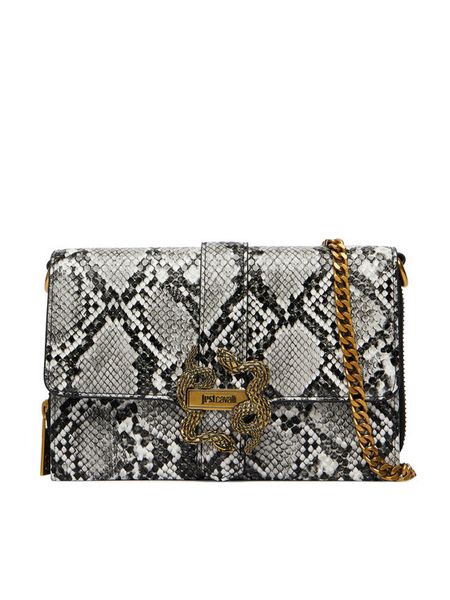 Just Cavalli Torebka 80RA5PL6 ZSD84 Szary. Szare kopertówki Just Cavalli, bez wzorów, ze skóry, wizytowe, bez dodatków. Za 491.99 zł.