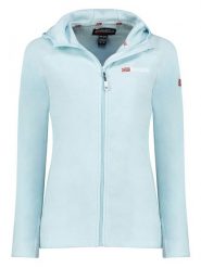 Geographical Norway Kurtka polarowa "Tugood" w kolorze błękitnym rozmiar: L. Niebieskie kurtki Geographical Norway, l, bez wzorów, z polaru, bez kaptura. Za 82.64 zł.