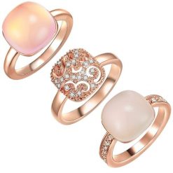 Lulu & Jane Stop metali Zdobienie kryształkami Swarovski® Pierścionki 1 ct Damski. Białe pierścionki Lulu & Jane, pozłacane. Za 219.99 zł.