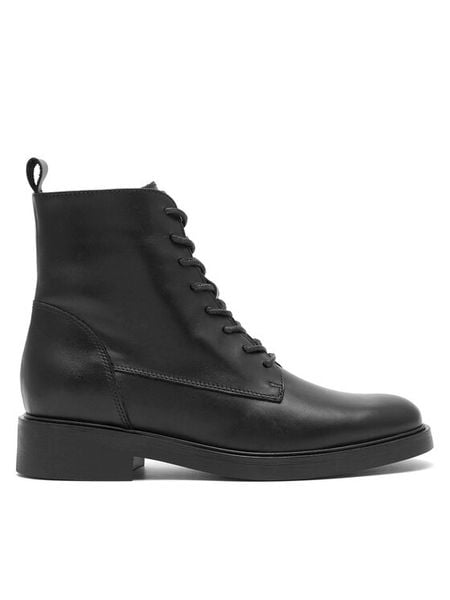 GINO ROSSI Trzewiki ANITA-25205PE Czarny. Czarne botki Gino Rossi, bez wzorów, ze skóry, bez obcasa, na płaskiej podeszwie, bez zapięcia. Za 329.99 zł.