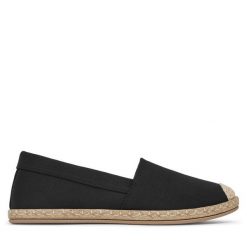 Espadryle JENNY. Czarne espadryle Jenny, bez wzorów, bez obcasa. Za 48.99 zł.