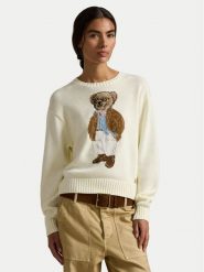 Polo Ralph Lauren Sweter 211A96248001 Écru Relaxed Fit. Swetry Polo Ralph Lauren, m, bez wzorów, z bawełny, bez ramiączek. Za 2,698.99 zł.