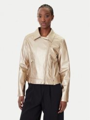 Rinascimento Kurtka z imitacji skóry CFC0124665003 Złoty Regular Fit. Żółte kurtki Rinascimento, m, bez wzorów, ze skóry, bez kaptura. Za 469.99 zł.