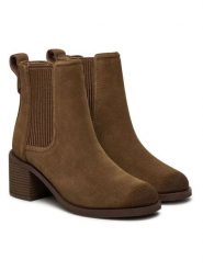 Clarks Skórzane sztyblety "Chamberly Top" w kolorze jasnobrązowym rozmiar: 38. Brązowe botki Clarks, bez wzorów, ze skóry, sportowe, bez zapięcia. Za 361.87 zł.