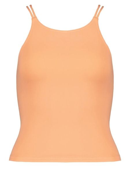 Gymshark Top sportowy "Studio" w kolorze pomarańczowym rozmiar: L. Pomarańczowe topy sportowe Gymshark, l, bez wzorów, z materiału, outdoorowe. Za 52.55 zł.