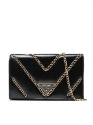 Monnari Torebka BAG4010-020 Czarne rodowanie. Czarne kopertówki Monnari, bez wzorów, ze skóry, wizytowe, bez dodatków. Za 229.99 zł.