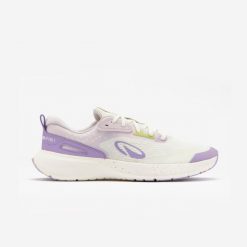 Buty do biegania damskie JogFlow 190.1 W. Białe buty do biegania Decathlon, bez wzorów, z materiału, bez zapięcia, do biegania. Za 99.99 zł.