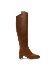 MICHAEL Michael Kors Muszkieterki June 40F4JUMB6L Brązowy. Brązowe kozaki MICHAEL Michael Kors, bez wzorów, ze skóry, bez obcasa, na słupku, bez zapięcia. Za 1,579.00 zł.