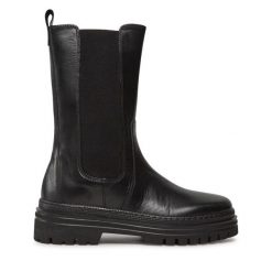 Botki Gabor. Czarne botki Gabor, bez wzorów, bez obcasa, na płaskiej podeszwie, bez zapięcia. Za 439.99 zł.