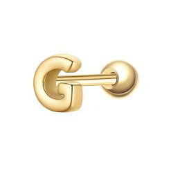 Glanzstücke München Piercing Litera G ze srebra próby 925 w kolorze zlotym Kolczyki 1 ct Damski. Żółte kolczyki Glanzstücke München, pozłacane. Za 110.49 zł.
