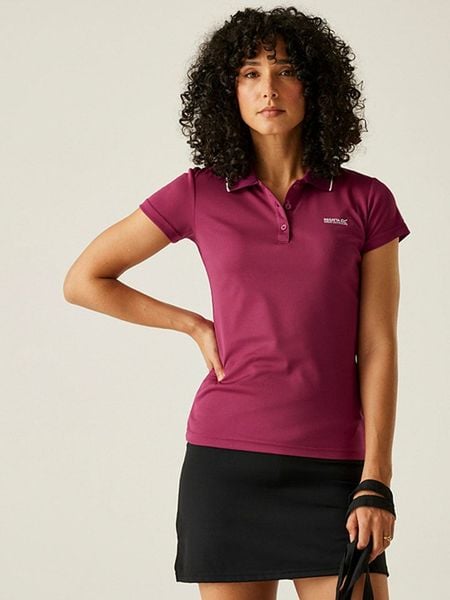 Regatta Funkcyjna koszulka polo "Maverick V" w kolorze jagodowym rozmiar: 46. Czerwone t-shirty sportowe Regatta, bez wzorów, z materiału, bez ramiączek, outdoorowe. Za 50.45 zł.