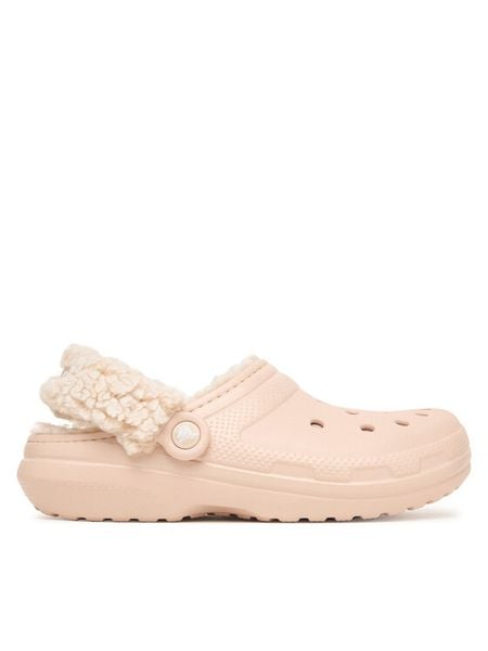 Crocs Klapki Classic Fleece Lined Clog Quartz 211396 Różowy. Czerwone klapki Crocs, bez wzorów, z tworzywa sztucznego, bez obcasa, bez zapięcia. Za 259.99 zł.