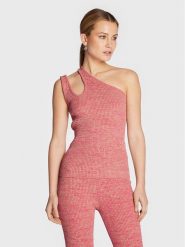 Remain Top Jeanne Knit RM1676 Różowy Slim Fit. Czerwone topy Remain, bez wzorów, z wiskozy, bez kołnierzyka, bez ramiączek. Za 319.99 zł.