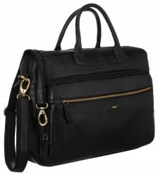 Torba na laptopa Peterson PTN LAP-513-NDM czarna. Czarne torby na laptopa Peterson, bez wzorów, ze skóry. Za 319.99 zł.