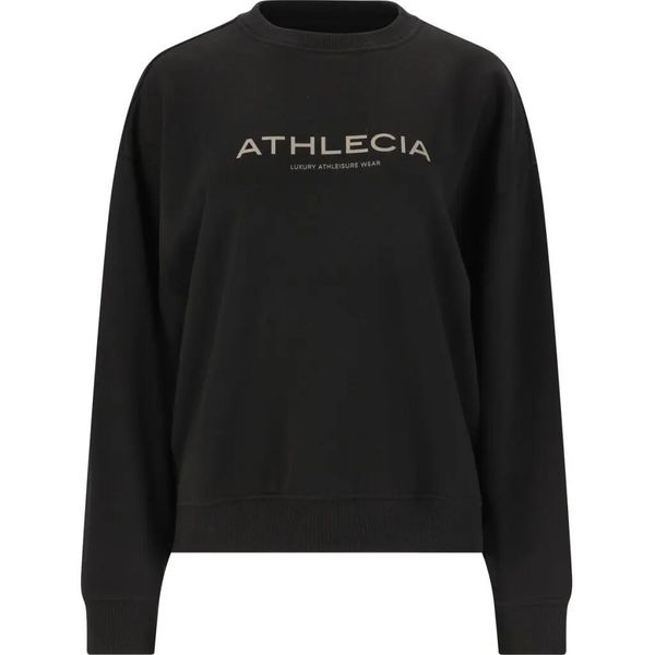 Bluza damska Athlecia Atkins. Czarne bluzy Athlecia, z aplikacjami, z bawełny, eleganckie, bez ramiączek, bez kaptura. Za 158.50 zł.