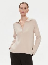 Calvin Klein Sweter Essential K20K206019 Beżowy Relaxed Fit. Brązowe swetry Calvin Klein, m, bez wzorów, z syntetyku, bez ramiączek. Za 299.99 zł.