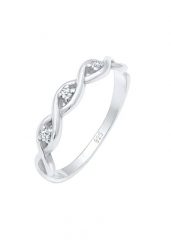 Elli DIAMONDS Pierścionek zaręczynowy Srebro 925 Sterling Damski dla kobiet z brylantem (0.009 ct) Pierścionki 1 ct. Białe pierścionki Elli DIAMONDS, z brylantem, srebrne. Za 479.29 zł.