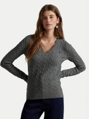 Polo Ralph Lauren Sweter 211971866500 Szary Slim Fit. Szare swetry Polo Ralph Lauren, xxl, bez wzorów, z wełny, bez ramiączek. Za 929.99 zł.