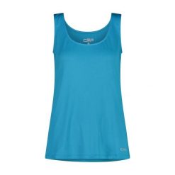 Damski tank top CMP. Niebieskie topy CMP, bez wzorów, sportowe, bez kołnierzyka, bez ramiączek. W wyprzedaży za 139.00 zł.