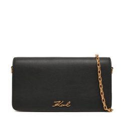 Torebka KARL LAGERFELD. Czarne kopertówki KARL LAGERFELD, bez wzorów, wizytowe, bez dodatków. Za 499.99 zł.