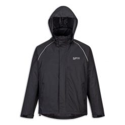 Lynx Dry & Go kurtka przeciwdeszczowa XL. Czarne kurtki LYNX, xl, bez wzorów, z materiału, z kapturem, rowerowe. Za 207.95 zł.
