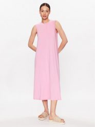 B.young Sukienka letnia 20813284 Różowy Loose Fit. Czerwone sukienki b.young, xl, bez wzorów, z wiskozy, bez kołnierzyka, bez ramiączek. Za 189.99 zł.