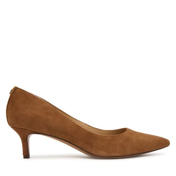 Szpilki LAUREN RALPH LAUREN. Brązowe szpilki Lauren Ralph Lauren, bez wzorów, bez obcasa, na szpilce, bez zapięcia. Za 639.99 zł.