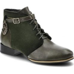 Zielone Botki Maciejka Wygodne Skórzane Buty. Zielone botki Maciejka, z aplikacjami, z materiału, biznesowe, bez obcasa, na płaskiej podeszwie, bez zapięcia. Za 399.00 zł.
