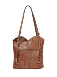 Rieker Shopper bag w kolorze jasnobrązowym - 29 x 29 x 8 cm rozmiar: S. Brązowe shopper bag Rieker, bez wzorów, z materiału, na ramię, bez dodatków. Za 119.95 zł.