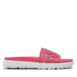 Klapki Tommy Hilfiger. Czerwone klapki Tommy Hilfiger, bez wzorów, bez obcasa, bez zapięcia. Za 299.99 zł.