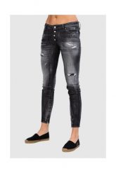 DSQUARED2 Medium waist skinny jeans czarne jeansy damskie. Czarne jeansy Dsquared2, s, bez wzorów, z bawełny. W wyprzedaży za 1,299.99 zł.