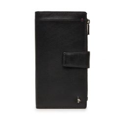 Duży Portfel Damski Puccini. Czarne portfele Puccini, bez wzorów. Za 189.99 zł.