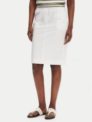 Olsen Spódnica ołówkowa 16001367 Biały Slim Fit. Białe spódnice Olsen, bez wzorów, z bawełny, ołówkowe. Za 399.99 zł.