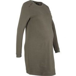 Sukienka ciążowa dresowa bonprix ciemnooliwkowy. Sukienki marki Marie Zélie. Za 49.99 zł.