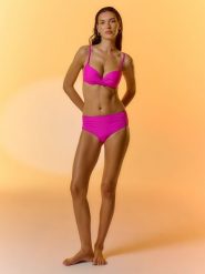 4F Dół od bikini damski - różowy M. Czerwone bikini 4f, bez wzorów, z materiału, wakacyjne. Za 59.99 zł.