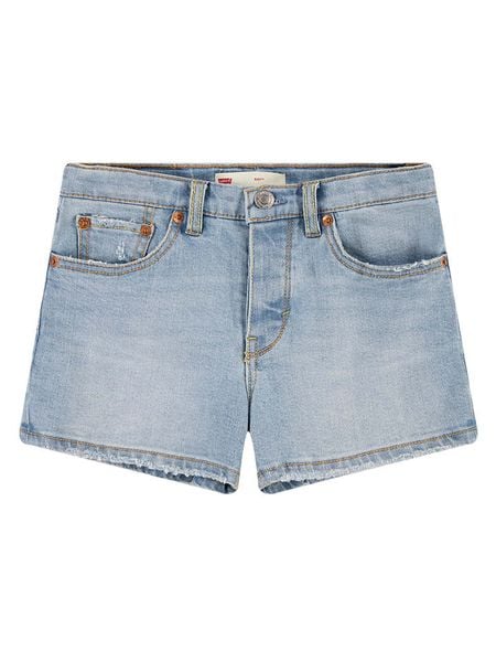 Levi's Kids Szorty dżinsowe w kolorze błękitnym rozmiar: 164. Niebieskie szorty Levi's Kids, z aplikacjami, ze skóry, klasyczne. Za 100.75 zł.