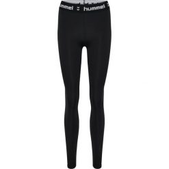 Damskie legginsy Hummel Pulse. Czarne legginsy Hummel, bez wzorów, z materiału, sportowe. Za 196.00 zł.