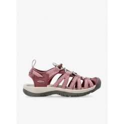 Sandały damskie Keen Whisper. Czerwone sandały Keen, bez wzorów, sportowe, bez obcasa, bez zapięcia. Za 277.99 zł.