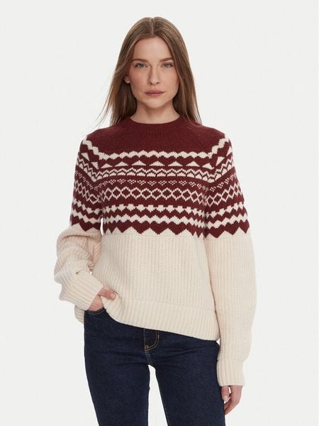 Barbour Sweter LKN1684MI11 Écru Regular Fit. Swetry Barbour, bez wzorów, z wełny, bez ramiączek. Za 389.99 zł.