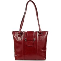 Torebka skórzana damska na ramię bordowa DAN-A T363. Czerwone torebki klasyczne DAN-A, bez wzorów, ze skóry, eleganckie, na ramię, bez dodatków. Za 369.99 zł.