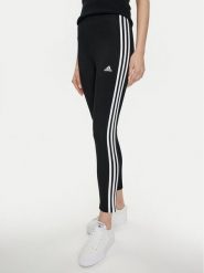 Adidas Legginsy Essentials 3-Stripes High-Waisted Single Jersey Leggings IC7151 Czarny. Czarne legginsy adidas, bez wzorów, z bawełny, sportowe. Za 89.99 zł.